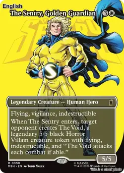 The Sentry, Golden Guardian (Borderless) EN [MSH - 358] - NM TCG MTG - Image 1