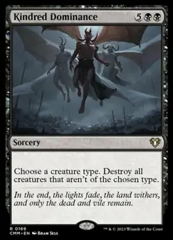 MTG Kindred Dominance - Foil, Commander Masters, Lightly Played, English - Image 1