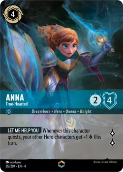 Holofoil - Anna - True-Hearted (Enchanted) - 217/204 / NM / English Lorcana - Image 1