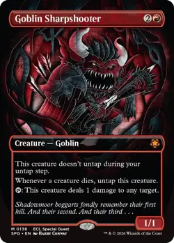 Foil - Goblin Sharpshooter (Borderless) - 136 / NM / English MTG - Image 1