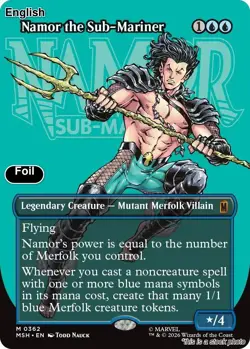 Namor the Sub-Mariner (Borderless) (0362) EN [MSH - 362] - NM [Foil] TCG MTG - Image 1