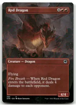 Red Dragon (Borderless) #294 (NM) Forgotten Realms AFR Magic MTG - Image 1