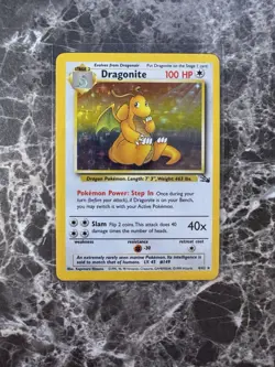 Pokemon Dragonite 4/62 Holofoil Fossil Lightly Played (LP) READ DESCRIPTION - Image 1