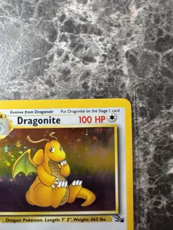 Pokemon Dragonite 4/62 Holofoil Fossil Lightly Played (LP) READ DESCRIPTION - Image 5