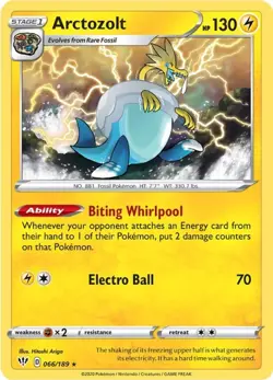 Arctozolt 066/189 SWSH03: Darkness Ablaze Holofoil - Image 1