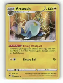 Arctozolt 066/189 SWSH03: Darkness Ablaze Holofoil - Image 2