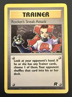 Rocket's Sneak Attack 72/82 Non-holo - Team Rocket - Pokemon Vintage TCG - MP - Image 1