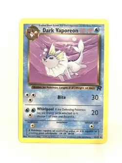 Dark Vaporeon 45/82 WOTC Team Rocket Unlimited Pokemon TCG LP - Image 1