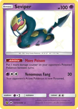 Seviper SV15/SV94 Hidden Fates: Shiny Vault Holofoil - Image 1