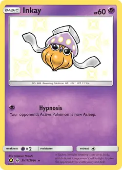 Inkay SV17/SV94 Hidden Fates: Shiny Vault Holofoil - Image 1