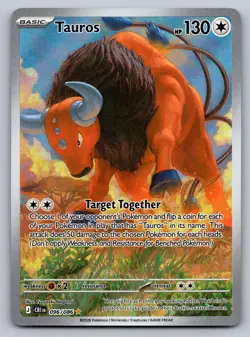 Tauros 096/086 Holo Illustration Rare Chaos Rising Pokemon Near Mint - Image 1