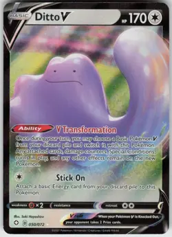 Holo Ditto V 050/072 V Rare Shining Fates Near Mint - Image 1