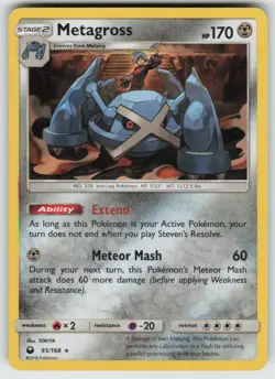 Holo Metagross 95/168 Rare Celestial Storm Near Mint - Image 1