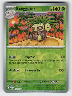 Reverse Holo Exeggutor 103/165 Uncommon 151 Near Mint - Image 1