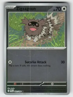 Reverse Holo Zigzagoon 081/094 Common Phantasmal Flames Near Mint - Image 1