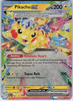 Holo Pikachu ex 057/217 Double Rare Ascended Heroes Near Mint - Image 1