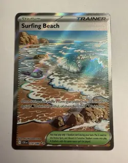Surfing Beach 114/086 Chaos Rising Rare Holo Full Art Pokemon TCG Eng - Image 1