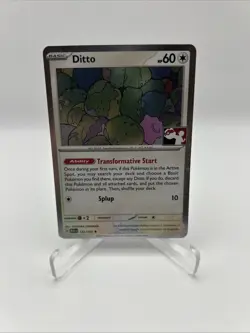 Ditto 132/165 Cosmos Holo Prize Pack Stamped Series 6 Pokemon TCG 151 Mew Swirl - Image 1