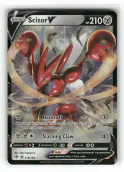 Scizor V 118/189 SWSH03: Darkness Ablaze Holofoil - Image 2