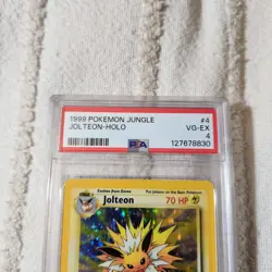 1999 Pokemon Jungle Jolteon - Rare Holo VG-EX PSA 4 #4 - Image 2
