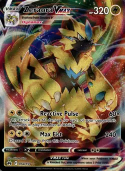 Zeraora VMAX 054/159 Holo VMAX Rare Crown Zenith Pokemon Near Mint - Image 1