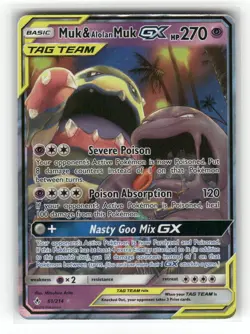 Muk & Alolan Muk GX 61/214 SM - Unbroken Bonds Holofoil - Image 2