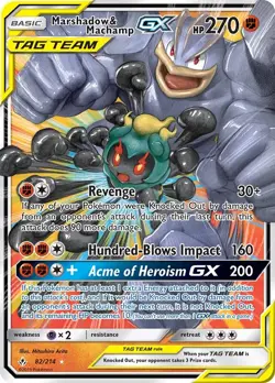 Marshadow & Machamp GX 82/214 SM - Unbroken Bonds Holofoil - Image 1