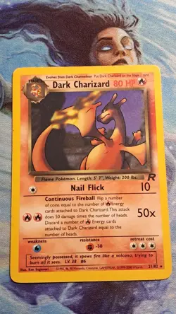 Pokemon TCG Team Rocket Dark Charizard 21/82 Rare Regular English - Image 1