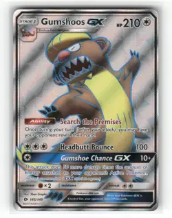 Gumshoos GX (Full Art) 145/149 SM Base Set Holofoil - Image 2