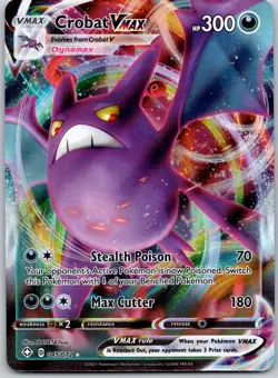 CROBAT VMAX 045/072 HOLO VMAX RARE SHINING FATES POKEMON NM/M - Image 1