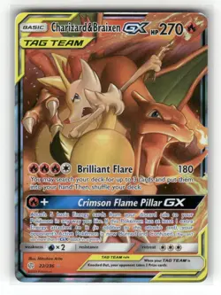 Charizard & Braixen GX 22/236 SM - Cosmic Eclipse Holofoil - Image 2