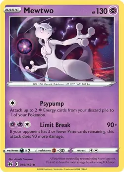 Mewtwo 059/159 SWSH: Crown Zenith Holofoil - Image 1