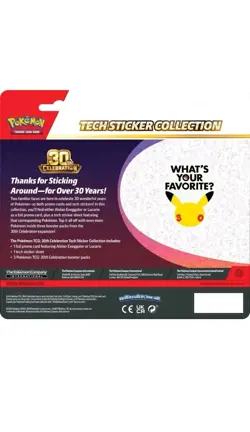Pokemon Center 30th Celebration Tech Sticker Collection PRESALE - Image 2