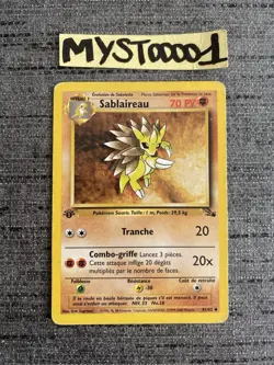 Carte Pokemon Sablaireau 41/62 Edition 1 Fossile Wizard Francais OCCASION - Image 1