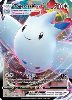 Togekiss VMAX SWSH04 141/185 Pokemon SWSH04: Vivid Voltage Ultra Rare Holofoi... - Image 1