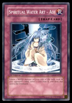 Yu Gi Oh! Spiritual Water Art Aoi CRV EN051 1st Edition Regular - Image 1