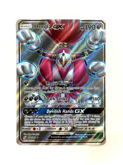 Hoopa GX 166/181 Sun & Moon Team Up Full Art Holo Pokemon TCG MP - Image 1