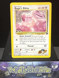 Pokemon Card Koga’s Ditto 10/132 Gym Challenge Holo Rare WOTC Light Play - Image 1