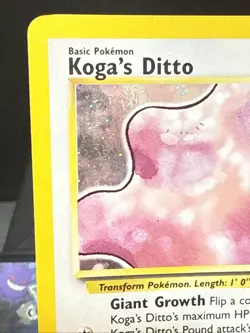 Pokemon Card Koga’s Ditto 10/132 Gym Challenge Holo Rare WOTC Light Play - Image 3