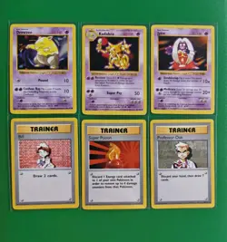 Base Set Shadowless Non Holo Bundle Pokemon Cards 1999 WOTC Pokemon TCG x6 - Image 1