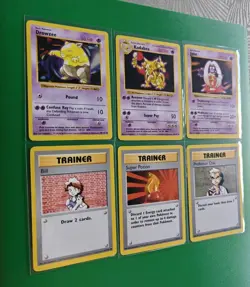 Base Set Shadowless Non Holo Bundle Pokemon Cards 1999 WOTC Pokemon TCG x6 - Image 4