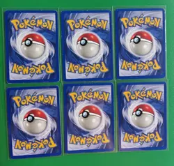 Base Set Shadowless Non Holo Bundle Pokemon Cards 1999 WOTC Pokemon TCG x6 - Image 5