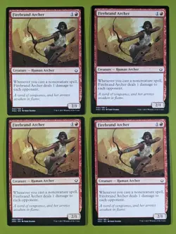 Firebrand Archer x4 Hour of Devastation 4x Playset Magic the Gathering MTG - Image 1