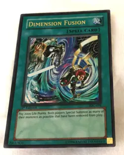 DIMENSION FUSION - YUGIOH TCG IOC-094 1ST EDITION HOLO ULTRA RARE - NM - Image 1