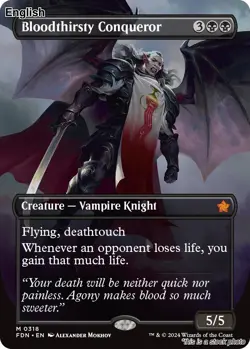 Bloodthirsty Conqueror (Borderless) EN [FDN - 318] - NM TCG MTG - Image 1