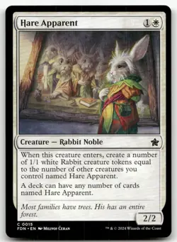 Hare Apparent #15 (NM) Foundations FDN Magic MTG - Image 1