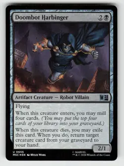 Foil Doombot Harbinger 655 Uncommon Commander: Marvel Super Heroes Near Mint - Image 1