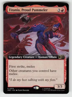 Titania, Proud Pummeler (Extended Art) 374 Commander: Marvel Super Heroes NM - Image 1