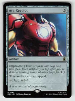 Foil Arc Reactor 243 Rare Marvel Super Heroes Near Mint - Image 1