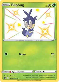 Blipbug SHFSV SV007/SV122 Pokemon Shining Fates: Shiny Vault Shiny Holo Rare ... - Image 1